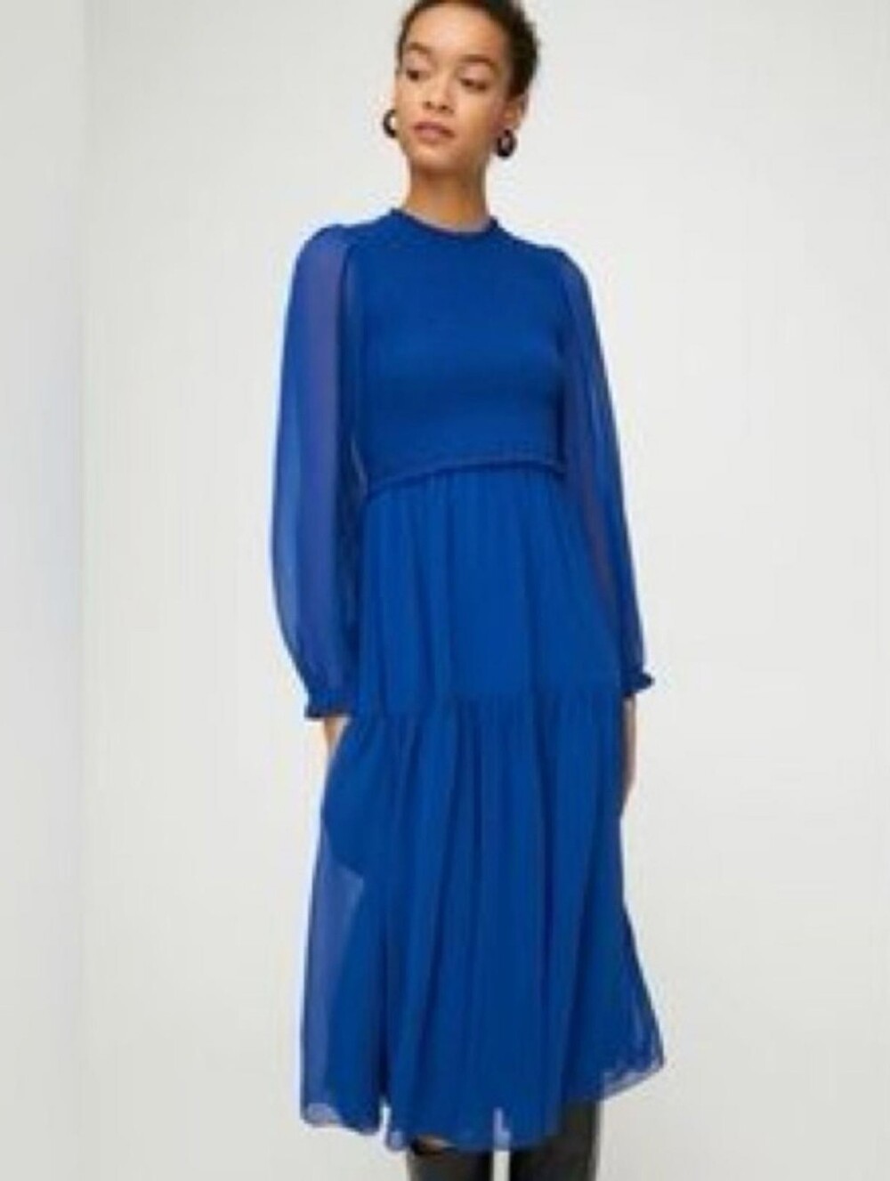 Aritzia Rosalyn Midi Dress - Blue